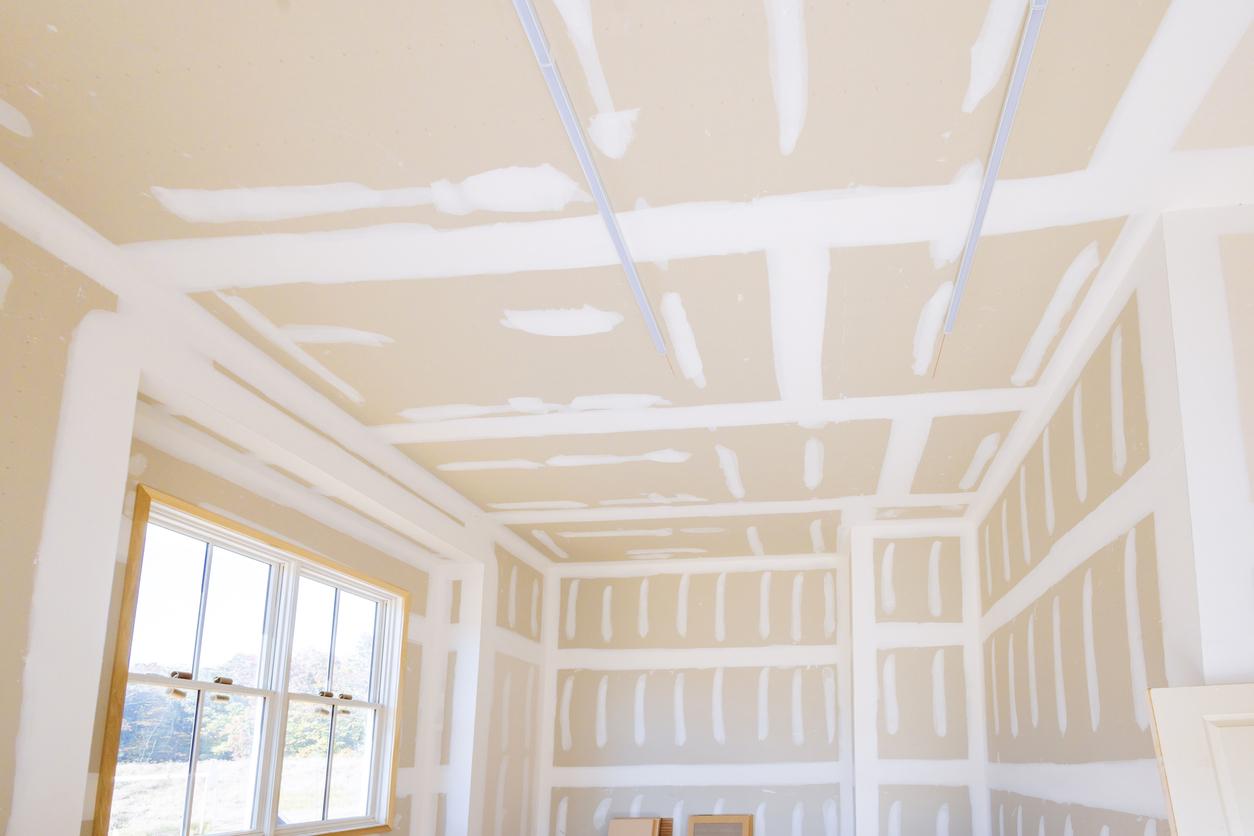 Small drywall repair near window