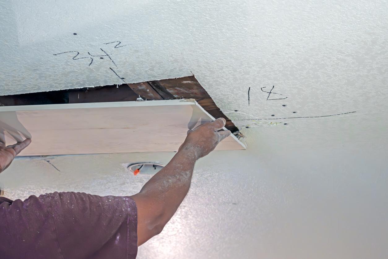 Drywall repair preparation